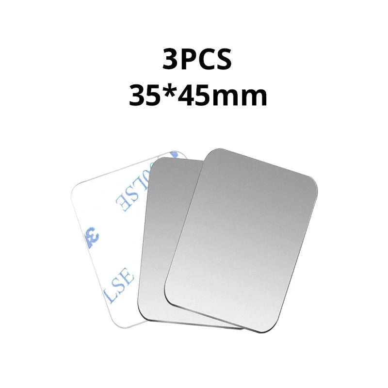 Lot de 5 plaques métalliques pour support magnétique de téléphone (formes rondes et carrées) – compatibles smartphones et tablettes (voiture ou bureau)