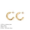 EManco Fashion Gold Size Circle Earrings Women's Jewelry Classic Stainless Steel Earrings Dropshipping Wholesale
