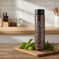 Bouteille en cuivre gravé marron de luxe 1L, sans joint, étanche, pour la santé ayurvédique, le yoga, la gym, le bureau, la décoration intérieure