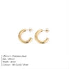 EManco Fashion Gold Size Circle Earrings Women's Jewelry Classic Stainless Steel Earrings Dropshipping Wholesale