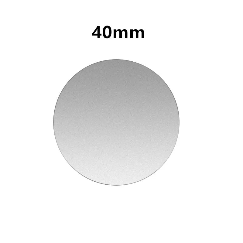 Lot de 5 plaques métalliques pour support magnétique de téléphone (formes rondes et carrées) – compatibles smartphones et tablettes (voiture ou bureau)