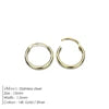 EManco Fashion Gold Size Circle Earrings Women's Jewelry Classic Stainless Steel Earrings Dropshipping Wholesale