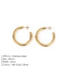 EManco Fashion Gold Size Circle Earrings Women's Jewelry Classic Stainless Steel Earrings Dropshipping Wholesale