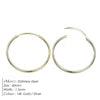 EManco Fashion Gold Size Circle Earrings Women's Jewelry Classic Stainless Steel Earrings Dropshipping Wholesale