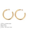 EManco Fashion Gold Size Circle Earrings Women's Jewelry Classic Stainless Steel Earrings Dropshipping Wholesale