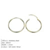 EManco Fashion Gold Size Circle Earrings Women's Jewelry Classic Stainless Steel Earrings Dropshipping Wholesale