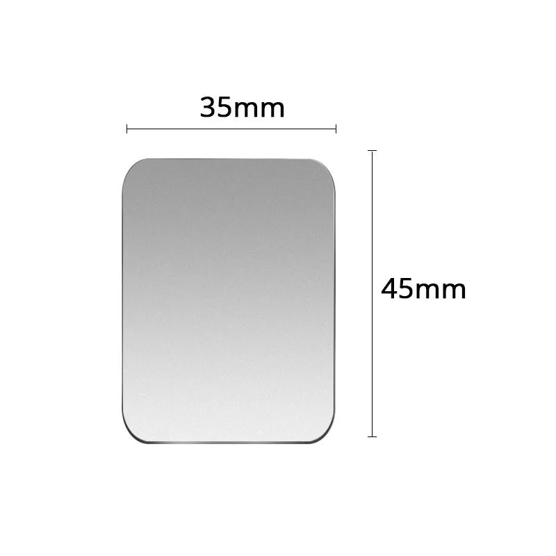 Lot de 5 plaques métalliques pour support magnétique de téléphone (formes rondes et carrées) – compatibles smartphones et tablettes (voiture ou bureau)