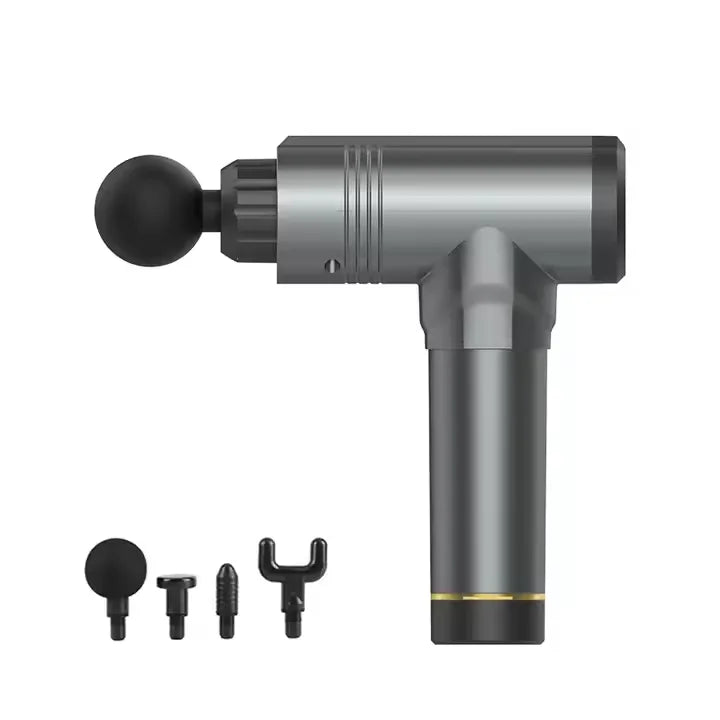 Pistolet de massage fascia sans fil professionnel haute puissance 30 vitesses avec écran LCD, physiothérapie infrarouge, 6 têtes de massage pour un massage corporel