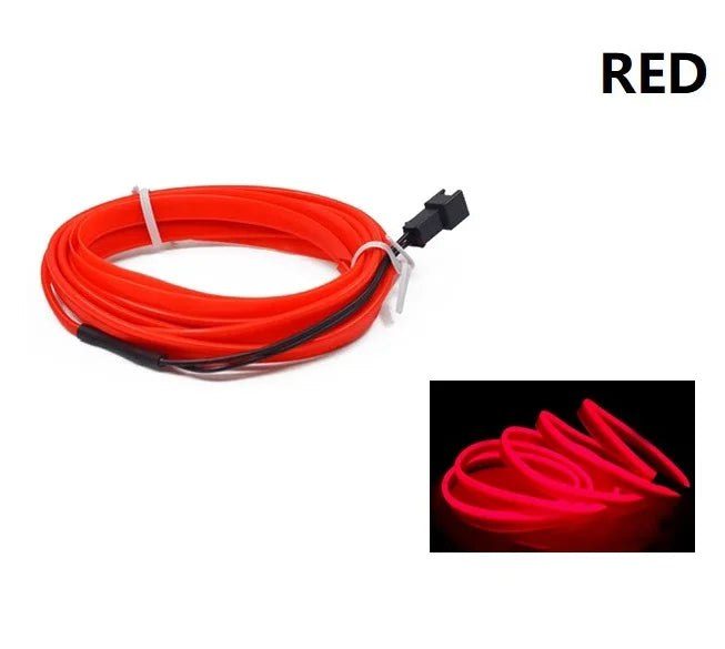 Câblage de lampe LED intérieure de voiture, bande néon décorative, lumière ambiante flexible, bricolage automatique, USB, escales de fête, diode, 10m, 1m, 3m, 5m
