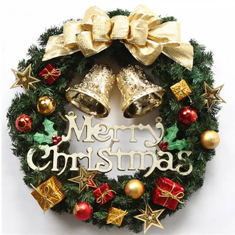 Couronne de Noël artificielle faite main – Décoration pour porte ou fenêtre – Accessoire décoratif raffiné et de haute qualité pour la maison