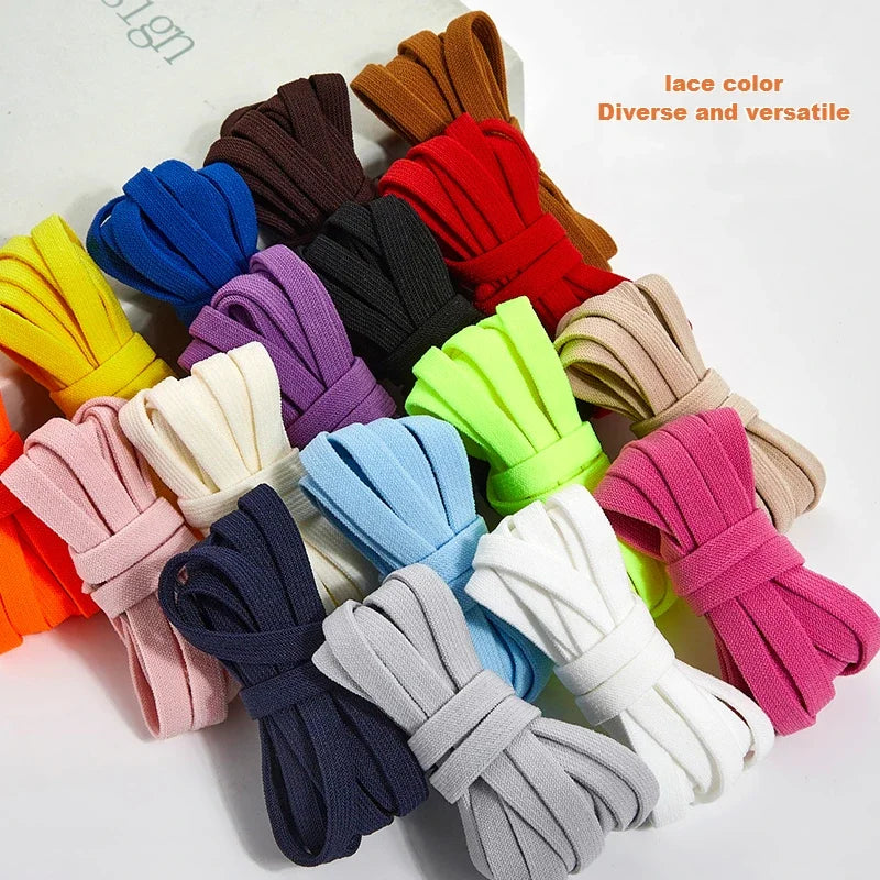 Lacets élastiques plats pour baskets – Système sans nœud avec clips de fixation rapide – Accessoires pour chaussures (enfants et adultes)