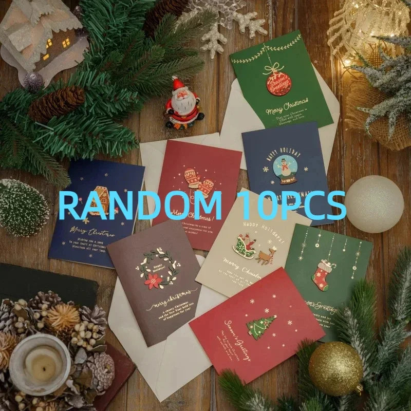 Cartes de Noël, cartes de réveillon vintage, cartes-cadeaux, cartes de vœux pour les fêtes, cartes de Noël manuscrites
