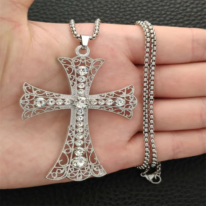 Collier croix rétro gothique, style européen et américain, pour hommes et femmes, tendance streetwear hip-hop, polyvalent