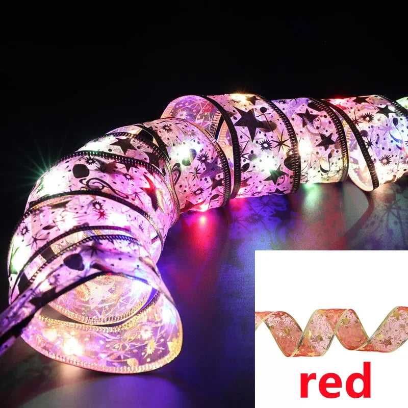 2026 LED ruban décoration lumières 10m arbre de noël décoration ornements dentelle arcs chaîne lumières Navidad décors pour la maison nouvel an