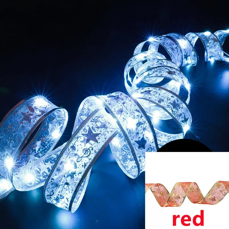 2026 LED ruban décoration lumières 10m arbre de noël décoration ornements dentelle arcs chaîne lumières Navidad décors pour la maison nouvel an