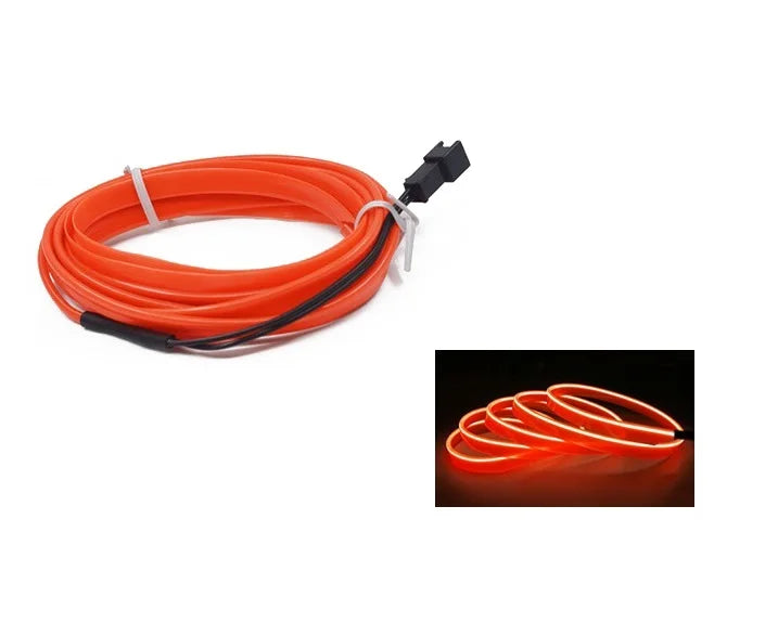 Câblage de lampe LED intérieure de voiture, bande néon décorative, lumière ambiante flexible, bricolage automatique, USB, escales de fête, diode, 10m, 1m, 3m, 5m