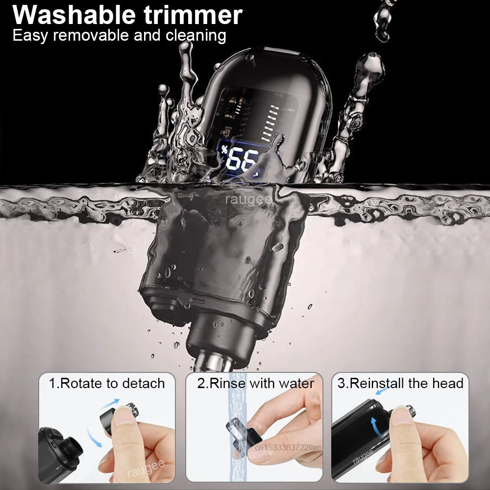 Tondeuse à poils de nez pour hommes, rechargeable USB, professionnelle, indolore, portable, électrique, pour sourcils, oreilles et poils du nez