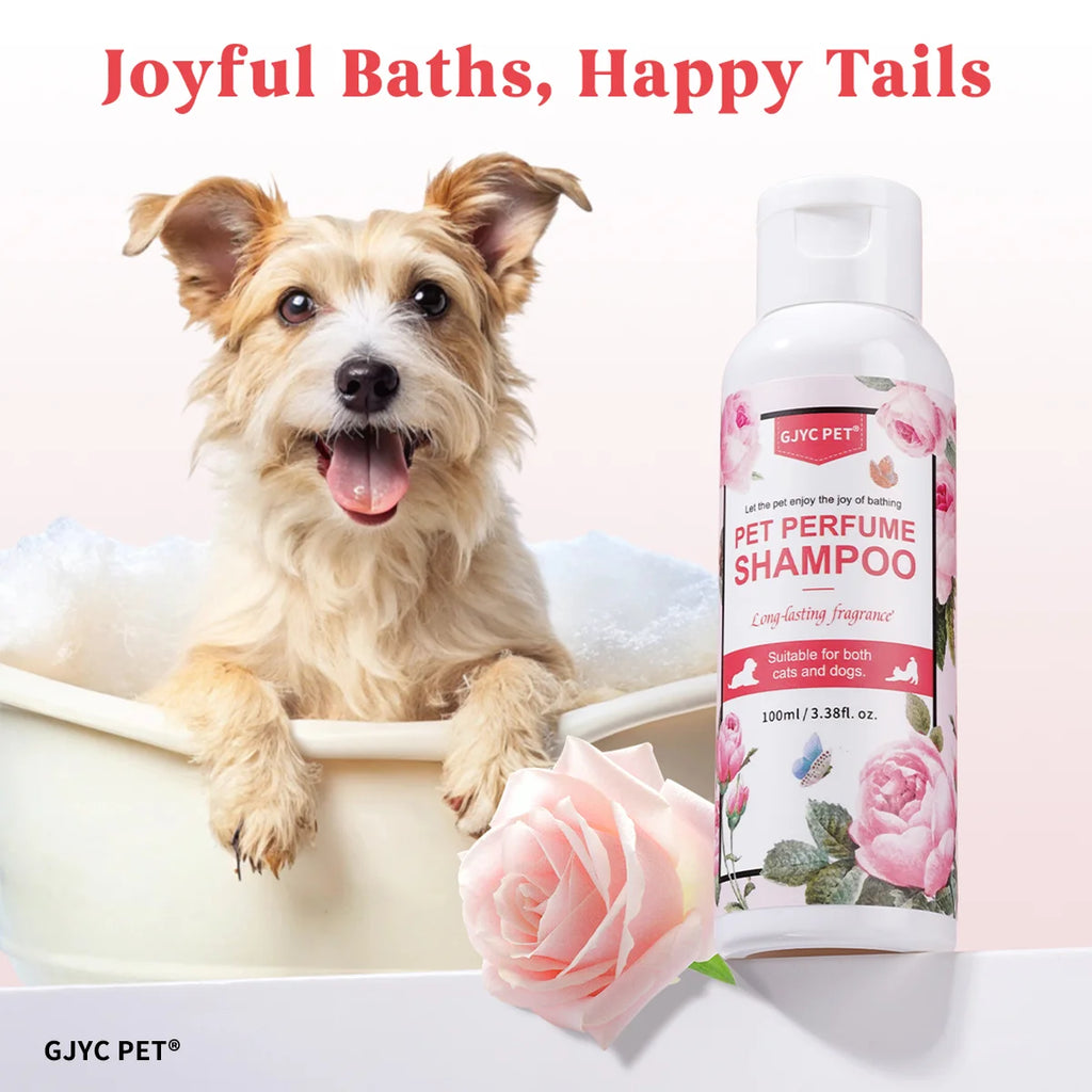 Perfumed Pet Shampoo for Dogs Cats | Natural Long Lasting Fragrance Odor Control PH Balanced for Sensitive Skin Daily Grooming