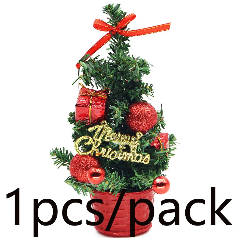 Sapin de Noël de 21 cm, décoration de bureau, accessoires de décoration pour les fêtes de fin d'année, bricolage pour les célébrations