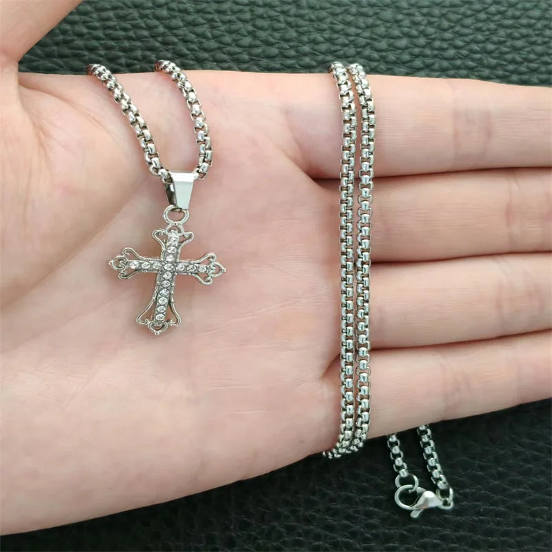 Collier croix rétro gothique, style européen et américain, pour hommes et femmes, tendance streetwear hip-hop, polyvalent