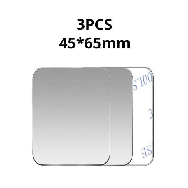 Lot de 5 plaques métalliques pour support magnétique de téléphone (formes rondes et carrées) – compatibles smartphones et tablettes (voiture ou bureau)
