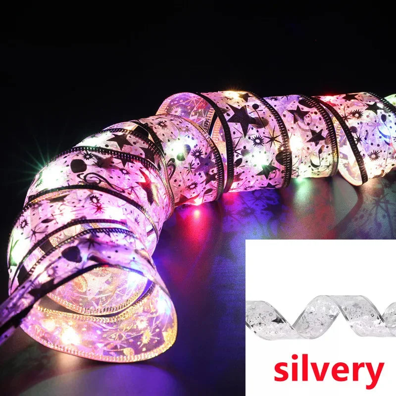 2026 LED ruban décoration lumières 10m arbre de noël décoration ornements dentelle arcs chaîne lumières Navidad décors pour la maison nouvel an