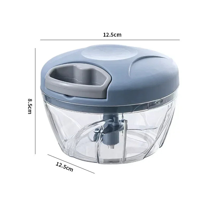 Broyeur manuel pour légumes et oignons, coupe-viande, hachoir rotatif, accessoires de cuisine, presse-ail, bols de 500 ml, 900ml
