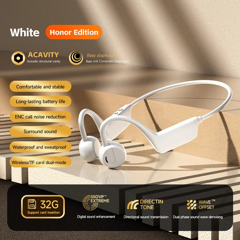 Casque à conduction osseuse Lenovo Bluetooth 5.4 avec micro, étanche, pour l'exercice, le fitness, la natation, les sports, sans fil, nouveau 2026