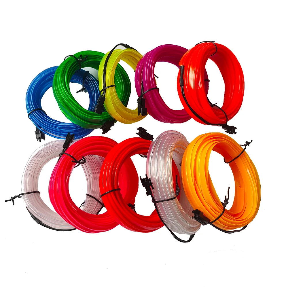 Câblage de lampe LED intérieure de voiture, bande néon décorative, lumière ambiante flexible, bricolage automatique, USB, escales de fête, diode, 10m, 1m, 3m, 5m