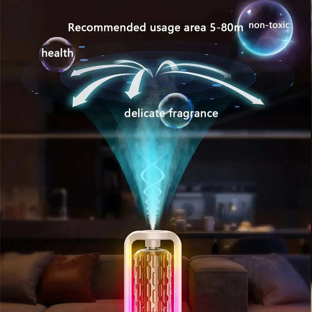 Diffuseur d'huiles essentielles mural de 50 ml avec minuterie – Purifie l'air et diffuse des senteurs – Idéal pour une chambre ou des toilettes