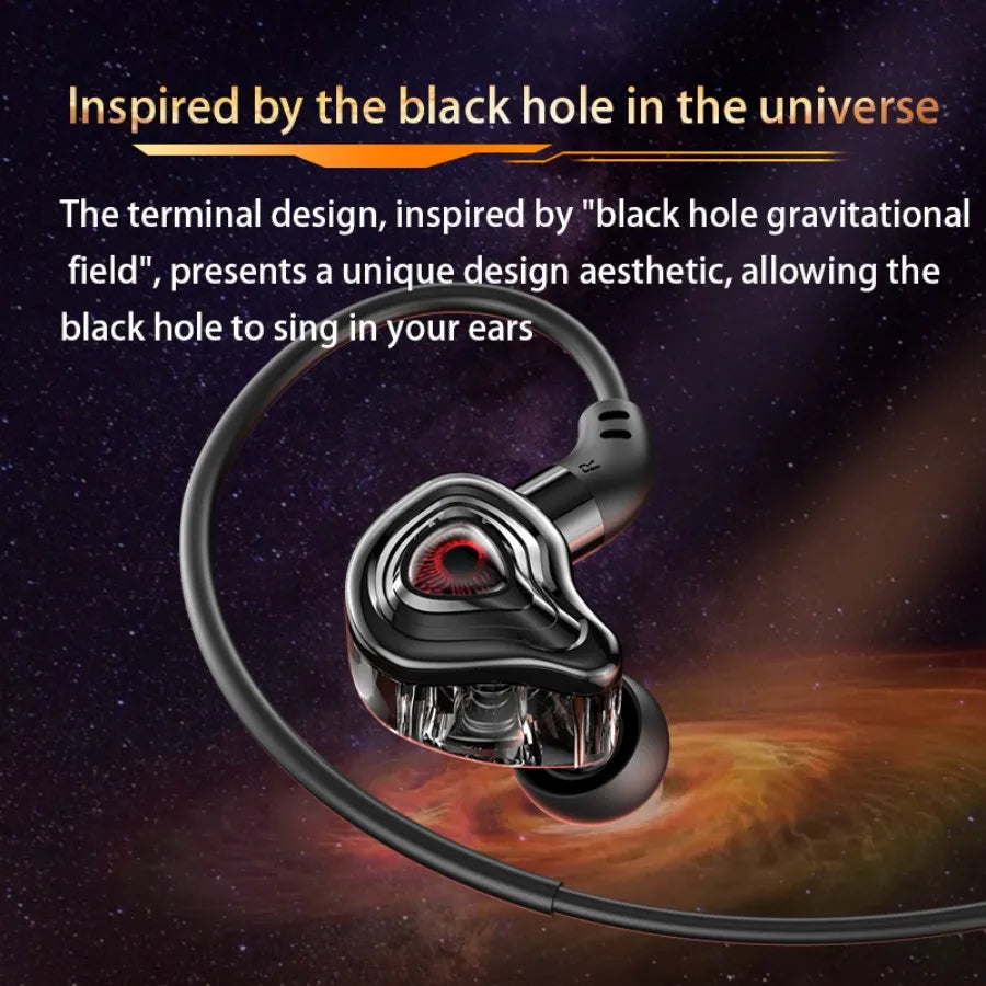 Casque de jeu avec interface 3,5 mm/Type-C/USB, son surround à 360°, basses HiFi, double microphone intra-auriculaire, compatible PUBG avec faible latence.