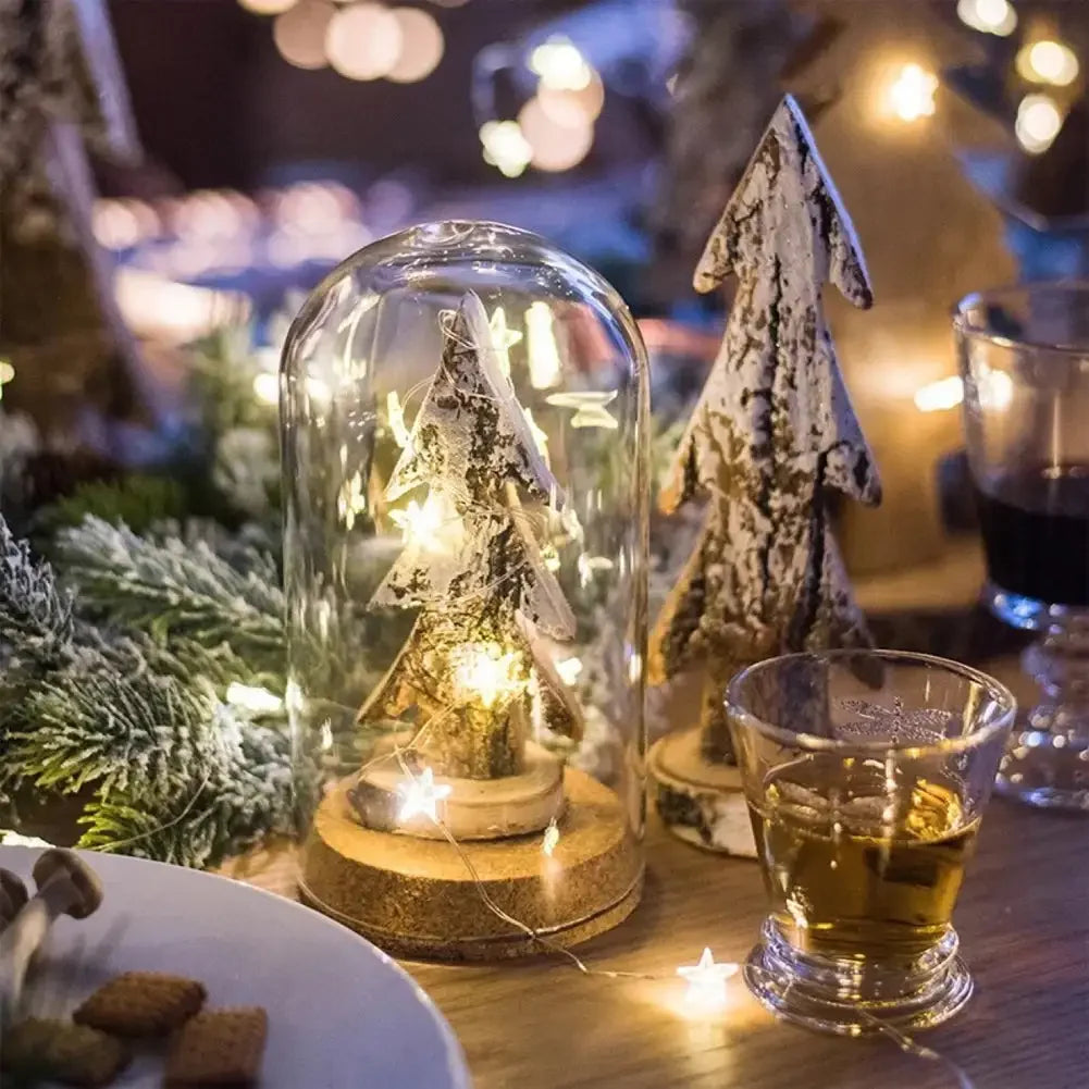 Guirlande lumineuse LED en forme d'étoiles (1/2/5 m) – Décoration pour chambre ou fête, alimentation par USB ou piles, idéale pour Noël