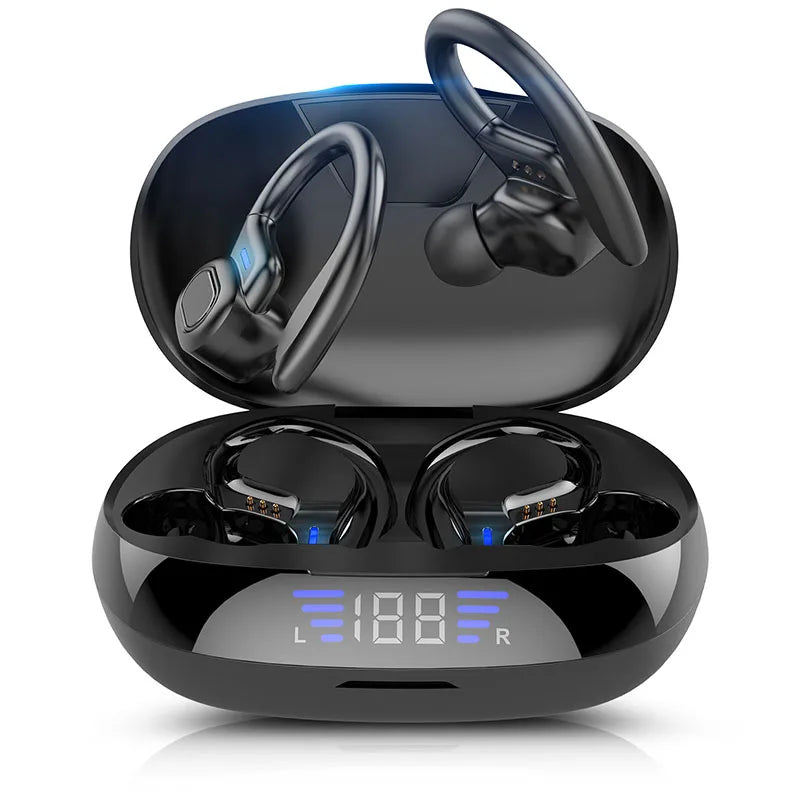 Écouteurs sportifs Bluetooth avec crochets d'oreille, écouteurs intra-auriculaires de sport VV2 pour la course et la marche