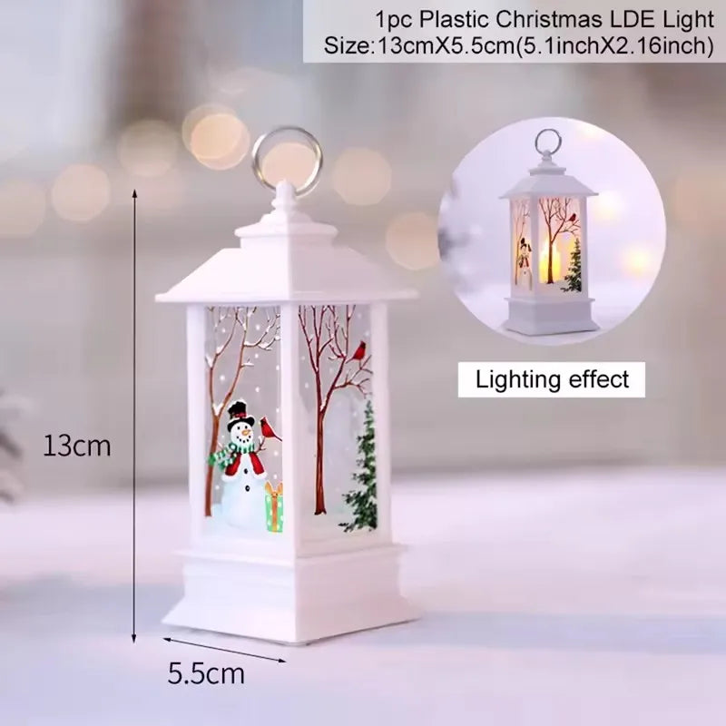 Lanterne lumineuse de Noël – Décorations pour la maison, ornements pour sapin de Noël, cadeaux de Noël et du Nouvel An 2026