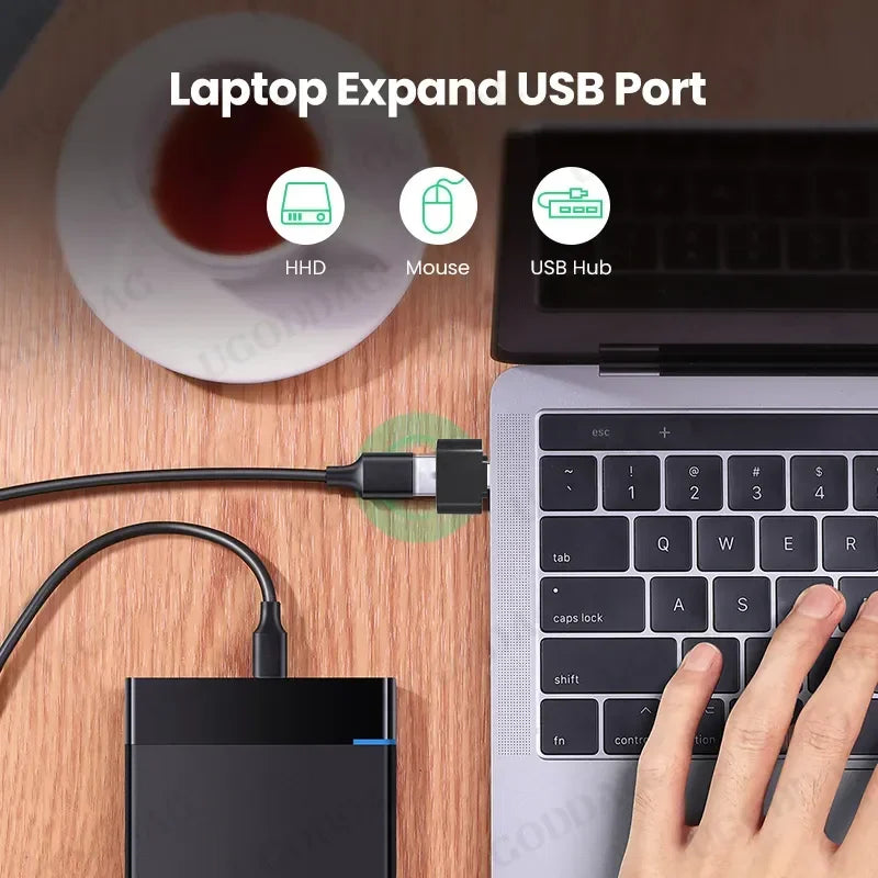 1/5 pièces Adaptateur universel USB-C vers USB 2.0 OTG pour téléphone portable, câble adaptateur USB 2.0 Type C OTG