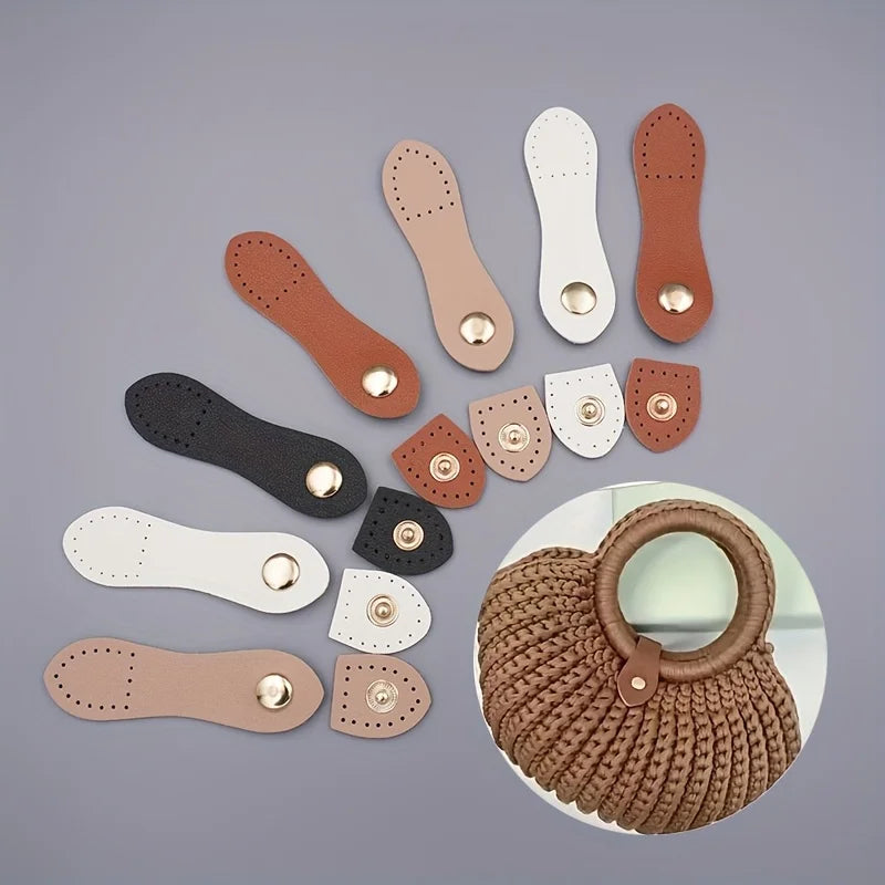 Lot de 8 fermoirs tendance en cuir (9 cm) pour sacs et portefeuilles – Boucles et fermoirs faits main pour accessoires de maroquinerie DIY
