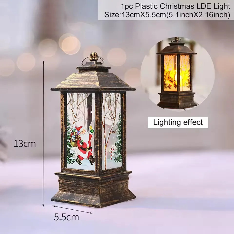 Lanterne lumineuse de Noël – Décorations pour la maison, ornements pour sapin de Noël, cadeaux de Noël et du Nouvel An 2026