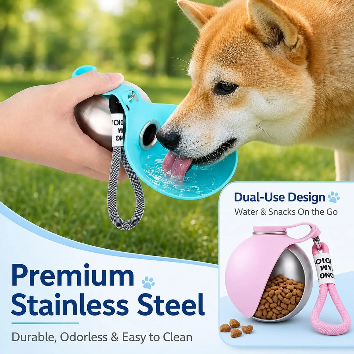 Bouteille d'eau Portable pour petits et grands chiens et chats, bols à boire étanches pour la marche en plein air, Chihuahua français Bulldogs