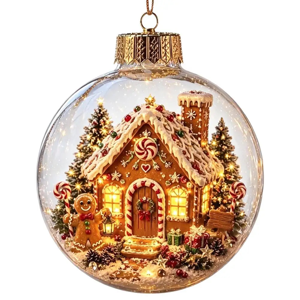 Décorations lumineuses sur le thème de Noël : casse-noisette, renne, bonhomme de neige et sapin ; pendentifs décoratifs lumineux en forme de boule de cristal.