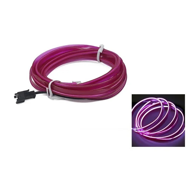 Câblage de lampe LED intérieure de voiture, bande néon décorative, lumière ambiante flexible, bricolage automatique, USB, escales de fête, diode, 10m, 1m, 3m, 5m