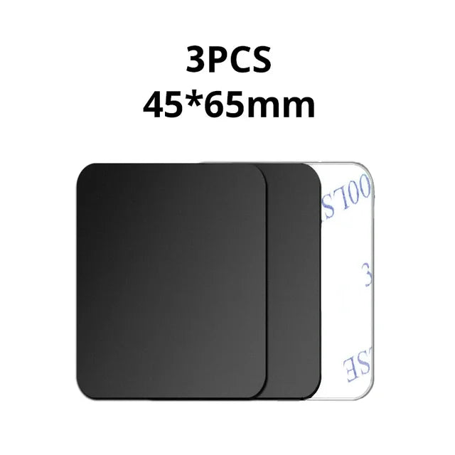 Lot de 5 plaques métalliques pour support magnétique de téléphone (formes rondes et carrées) – compatibles smartphones et tablettes (voiture ou bureau)