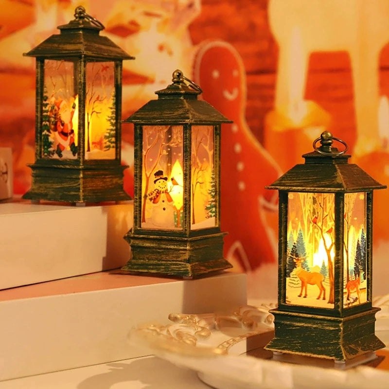 Lanterne lumineuse de Noël – Décorations pour la maison, ornements pour sapin de Noël, cadeaux de Noël et du Nouvel An 2026