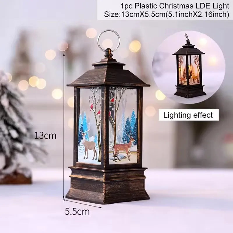 Lanterne lumineuse de Noël – Décorations pour la maison, ornements pour sapin de Noël, cadeaux de Noël et du Nouvel An 2026