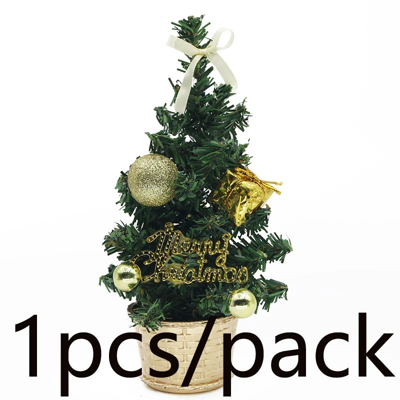 Sapin de Noël de 21 cm, décoration de bureau, accessoires de décoration pour les fêtes de fin d'année, bricolage pour les célébrations