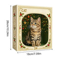 Calendrier de l'Avent « Chat de Noël » – Compte à rebours de 24 jours – Ornements en acrylique 2D – Décoration à suspendre pour sapin de Noël – Objet de collection / Cadeau