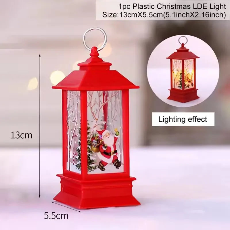 Lanterne lumineuse de Noël – Décorations pour la maison, ornements pour sapin de Noël, cadeaux de Noël et du Nouvel An 2026