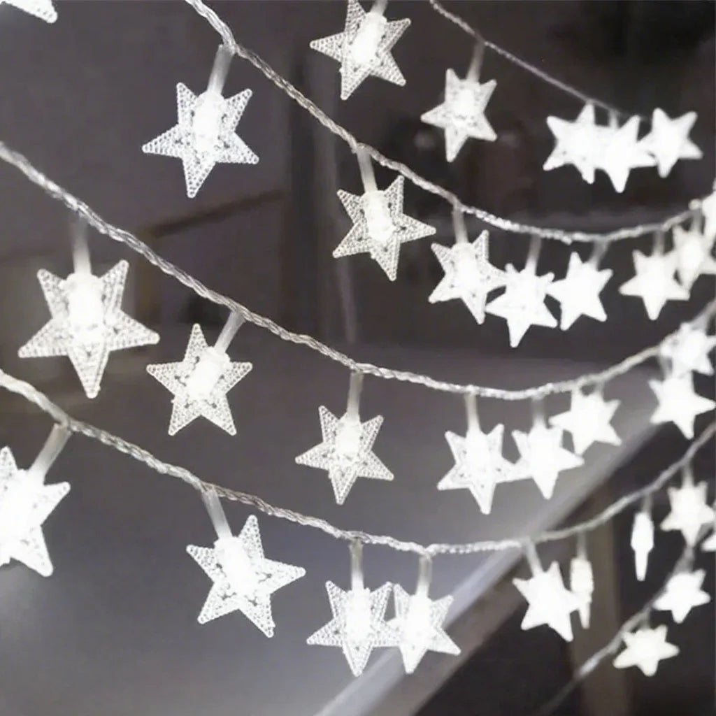 LED String Lights Star Garland Lamps Ampoule Fées Lumières de chaîne Fête Maison Jardin de mariage Halloween Décor de Noël