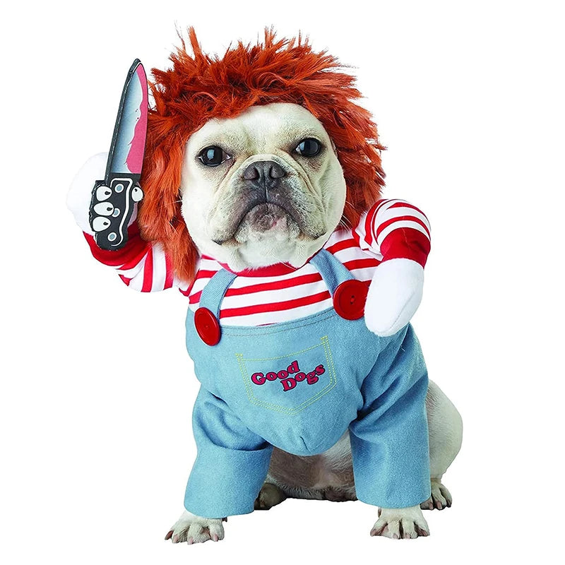 Costumes d'Halloween drôles pour chiens, vêtements réglables pour animaux de compagnie, ensembles de olympiques cosplay pour chats, vêtements fantaisie pour chiens moyens et grands