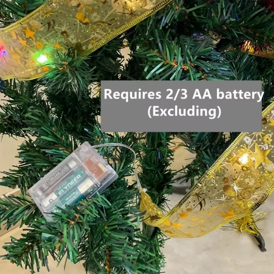 2026 LED ruban décoration lumières 10m arbre de noël décoration ornements dentelle arcs chaîne lumières Navidad décors pour la maison nouvel an