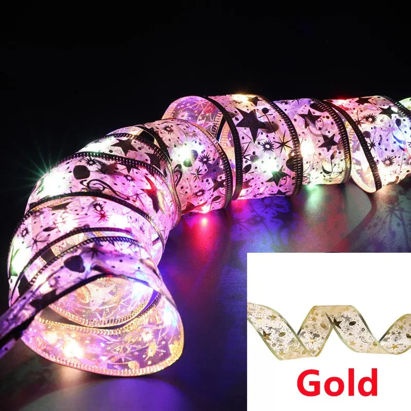 2026 LED ruban décoration lumières 10m arbre de noël décoration ornements dentelle arcs chaîne lumières Navidad décors pour la maison nouvel an